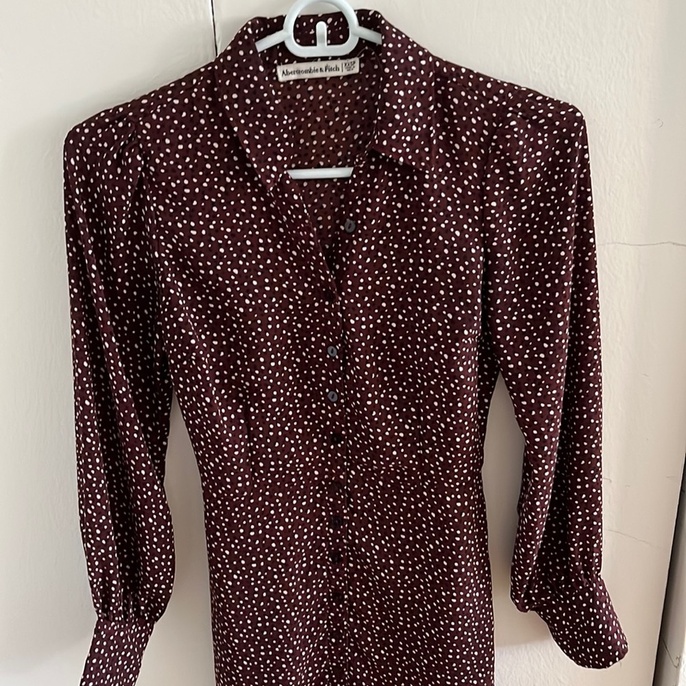 ABERCROMBIE & FITCH LONG SLEEVE BUTTON DOWN DRESS